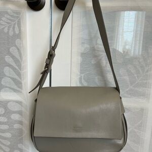 Lia Numa Leather Gray Shoulder Bag